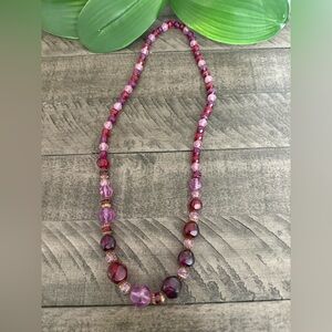 Elegant Pink Beaded Necklace